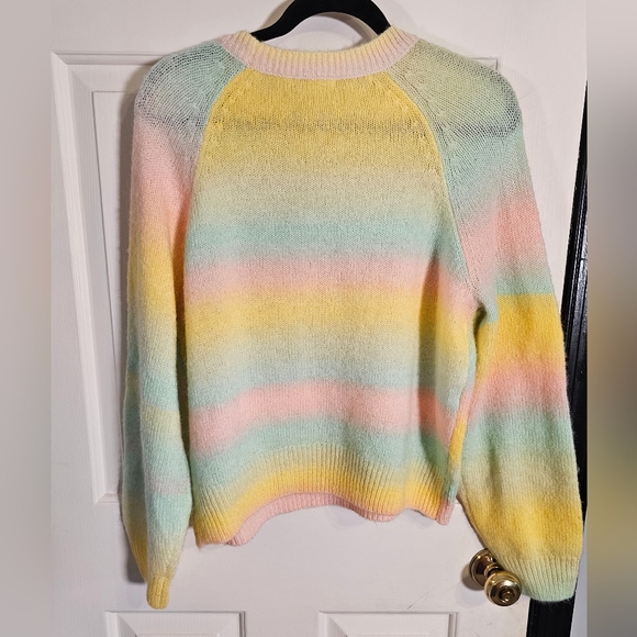 BB Dakota by Steve Madden Ladies' Ombre Wool Sweater, Yellow Ombre Large - Picture 4 of 11